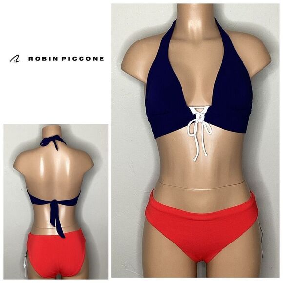 New. Robin Piccone red, white and blue bikini. Medium. Retails $189 - Picture 1 of 8